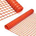 DOEWORKS Safety Fence, 4 x 100 FT Orange Plastic Mesh Fence Roll Barrier Netting for Construction and Event Fencing