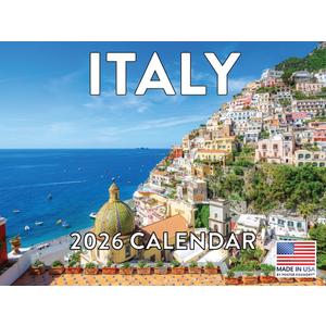 5 x Italy Calendar 2026 Italian Gifts Monthly Wall Calender 12 Month | American Made In The USA