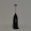 SIMPLETASTE Milk Frother Handheld Electric Foam Maker, Drink Mixer with Stainless Steel Whisk for Cappuccino, Bulletproof Coffee, Latte, Midnight Black, without Stand, Battery Operated