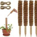 Coir Moss Poles, 4PCS 11.8 Inch Plant Poles for Climbing Plants, Moss Stick for Indoor & Outdoor Plants Climbing