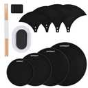 Drum Mute Pads 11 Pieces With Cymbal Pad and Hi hats Set Pad, Foam Drum Silencer Pads, Fits 10”, 12”, 14”, 16"