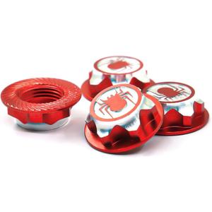 4PCS RC 17MM Hex Wheel Nut Dustproof Anti-Skid Mount Cap CNC Aluminum Compatible with 1/8 Buggy Off Road Monster Truck Car Traxxas X-Maxx Summit E-Revo HPI HSP Losi Kyosho Tamiya (Red)