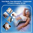 JUMPOW Back Stretcher for Lower Back Pain Relief - 4 Level Adjustable Lumbar Cracker Board, Relief for Lumbar Area Pain, Scoliosis Aid, Spine Decompression