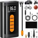 Tire Inflator Portable Air Compressor, 150PSI Air Pump for Car Tires,Cordless Portable Tire Inflator for Car Electric Tire Pump with Digital Pressure Gauge LED Light for Car, Motorcycle, Bicycle,Ball