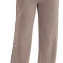 PINSPARK Women's High Waisted Straight Leg Sweatpant Comfy Interior Drawstring Workout Sweat Pants Pocket Fall Casual Pant (M)