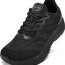 Slow Man Wide Toe Box Shoes for Men - Cushioned Road Running Shoe Non Slip Mens Walking Sneakers for Wide Feet Comfortable Athletic Gym Workout Sneaker (11 Wide, All Black)