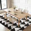 YIHOUSE Black and White Ultra Soft Area Rugs 6x9, Geometric Rug with Triangular Patterns, Comfortable Washable Rugs for Bedroom and Living Room