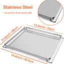 Air Fryer Oven Basket, Original Replacement Baking Trays for NINJA DT201 DT251 Foodi Digital Air Fryer Oven, Mesh Basket, Ideal Accessories for Air Frying and Dehydrating