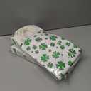 2 x CMSSHUAI 24 PCS Small St Patrick's Day Gift Bags With Handle,Shamrock Paper Bags,Green Goody Bags,Treat Bags for St Patricks Day Presents Candies Cookie Snacks