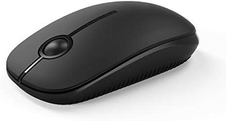 VssoPlor Wireless Mouse, 2.4G Slim Portable Computer Laptop Mouse with Nano Receiver Quiet Silent Optical Mice for Notebook, PC, Laptop, Computer-Black