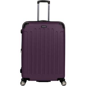 Kenneth Cole REACTION Renegade Luggage Expandable 8-Wheel Spinner Lightweight Hardside Suitcase, Midnight Plum, 28-Inch Checked