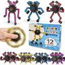 12 Pack Funny Sensory Fidget Toys,Deformable Chain DIY Robot Spinners Fingertip Stress Relief Gyro Toy Birthday Gifts Goodie Bag Easter Basket Stuffers Classroom Prizes Party Favors for Kids Adults