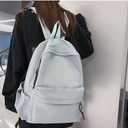 Cute Backpack Basic Office Laptop Travel Lightweight Small Preppy (Baby Blue), Medium