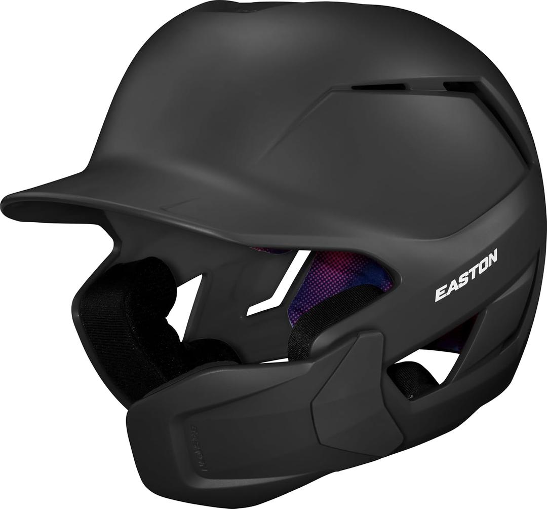 Easton | Z50 Batting Helmet with Multi-Adjust Jaw Guard | Baseball | Matte | Black | Small/Medium (6 1/2" - 7 1/8")