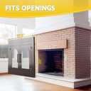 TOCRETOARE Fireplace Door, Fire Places Doors with Screen and Glass Decor Iron Mesh Guard Fits Masonry Fireplaces Size 30.5in to 37in W x 23.5in to 29.5in H