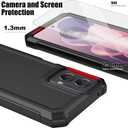 Ailiber for Moto G 2024 5G Phone Case, with Screen Protector, Dual Layer Structure Protection, Shockproof Corner TPU Bumper, Heavy Duty Cover Case for Motorola Moto G Play 2024 5G[Not Fit 4G]-Black