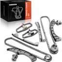A-Premium Engine Timing Chain Kit W/Tensioner & More [fits DOHC, 8Cyl 5.7L, 3UR-FE] Compatible with Lexus LX570 09-11, LX570 13-16 & Toyota Land Cruiser, Sequoia 2009-2017, Tundra 2009-2017