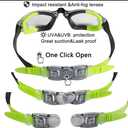 EverSport Kids Swim Goggles, Pack of 2 Swimming Goggles for Children Teens, Anti-Fog Anti-UV Youth Swim Glasses for Age4-16