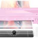 Laminator Machine with 20 Laminating Sheets, A4 Laminators Hot & Cold withTrimmer, 9 Inch Laminating Machine for Office, School, Business and Home (Pink)