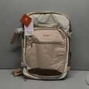 LOVEVOOK 40L Travel Backpack for Women & Men, Airline Approved Carry On Luggage with 3 Packing Cubes, TSA Overnight Bags, Waterproof Personal Item Bag, Weekender Essentials Backpacks fits 17" Laptop (Light Khaki-beige-coffee)