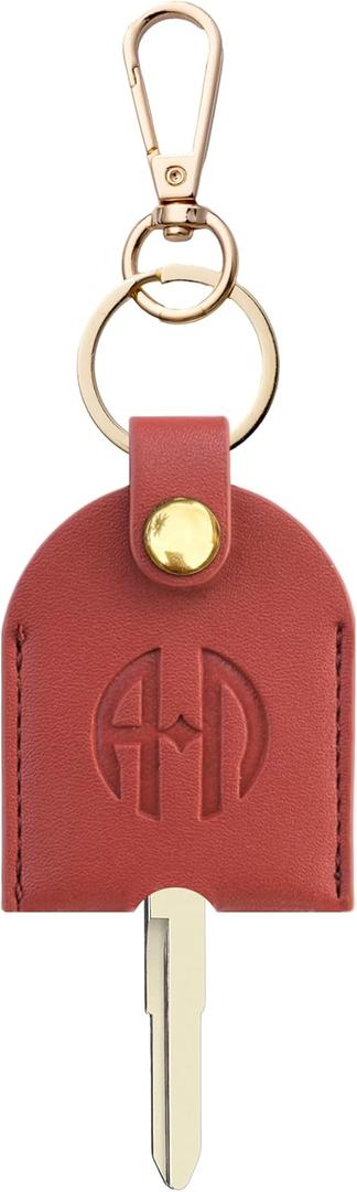 2 x Leather Keys Sleeve for Broken Car Key Loop Replacement, Keychain Cover Cute Protector and Holder for Men, Women (L)