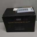 Home Hero Bartender Kit - 22-Piece Cocktail Shaker & Bar Tool Set - Wooden Stand Display & Bar Cart Accessories - Recipe Book & Housewarming Gifts - 22-Pc, Silver