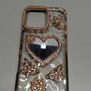 Designed for iPhone Case,Luxury Electroplated Glitter Bling Mirror Spark Sparkly Shockproof Protective Cover Phone Case (iPhone 16 Pro Max,Gold)