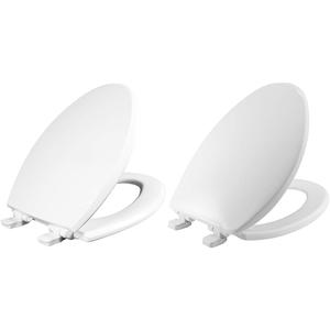 Mayfair Cassel Slow-Close, Premium Hinge, White & 1880SLOW 000 Caswell Toilet Seat will Slowly Close and Never Loosen, ELONGATED, Long Lasting Plastic, White