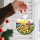 Cross Ornament, Stained Glass Christmas Decorations, Christmas Ornaments for Tree, Holiday Ornament, Cross Gifts, Holiday Party Gifts, Gift Ideas & Xmas Gift