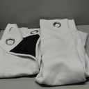 NICETOWN White Blackout Curtains 84 inches Long, Full Light Blocking Drapes with Black Liner for Nursery, Noise Reducing Thermal Insulated Draperies for Doorway (2 Pieces, 37" Wide Each Panel)