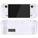 eXtremeRate Replacement Full Set Housing Shell with Buttons for Steam Deck OLED, Custom DIY White Faceplate Back Plate Trackpad Case for Steam Deck OLED Console - Without Console