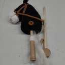 Stick Hobby Horse Riding Toy, Plush Horse for Toddlers Ages 3+, Ride On Toy Fun Pretend Play with Wooden Wheels and Real Pony Clip-Clop Sounds - Black, 39 Inches