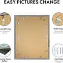 Hongkee 17x22 Picture Frame, 17 x 22 Rustic Grey Wood (13x19 Mat, 1 Pack), 17X22 in