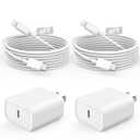 Fast Charger iPhone,iPhone Charger Fast Charging 2Pack USB C Wall Charger Block Fast i Phone Chargers 6FT Type-C USB C to Lightning Cable Cord for iPhone14/14Plus/13/12/11 Pro Max,Mini,8,iPad/AirPods