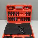 105-Piece 1/4" Drive Impact Socket Set, SAE 5/32"-9/16" & Metric 4-15mm, CR-V Steel Mechanics Tool Set with Ratchet Wrench, Adapters, Universal Joint, Screwdriver Bits, Bit Holder, Extension Bar