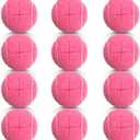 12PCS Precut Tennis Balls for Walkers, Heavy Duty Long Lasting Glide Balls - Precut for Easy Installation, Universal Felt Pads for Walker Legs & Furniture, Floor Protectors (Pink)