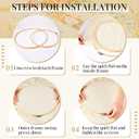 CroBlissful 3 Pcs Large Embroidery&Quilting Wooden Hoop No Slip Kit 12/14/16 Inch Round Large Embroidery Hoop for Quilting Cross Stitch DIY Floss Starter of Sewing Art Kits Crafts
