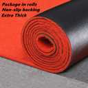 Extra Thick Red Carpet Runner 3 x 10 Ft, Real Carpet, Non-Slip Backing, Stain Resistant, Event Runway Runner Rug for Wedding, Hollywood Movie Award Ceremony Party Decoration