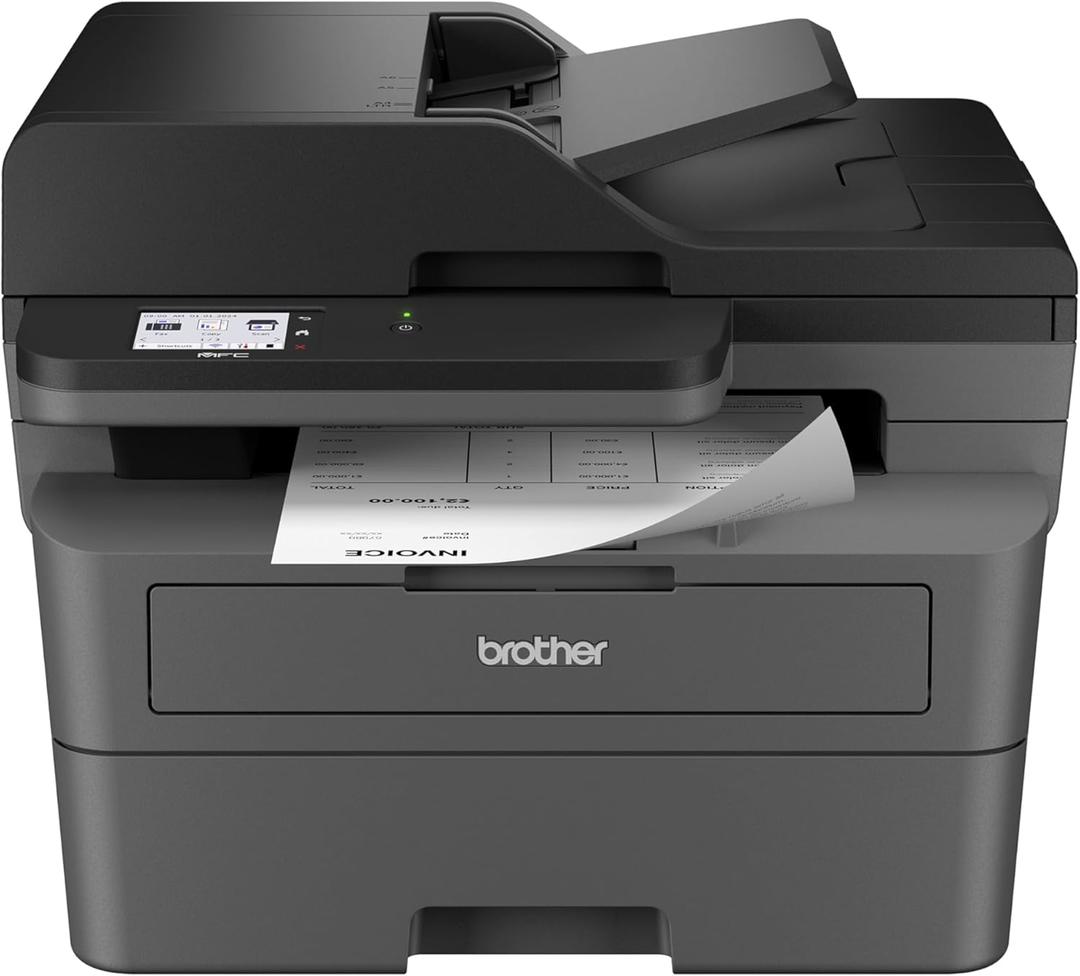 Brother MFC-L2820DW Wireless Compact Monochrome All-in-One Laser Printer with Copy, Scan and Fax, Duplex, Black & White 