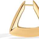 PAVOI 14K Gold Plated Geometric Hoop Earrings for Women, Huggie Hoops