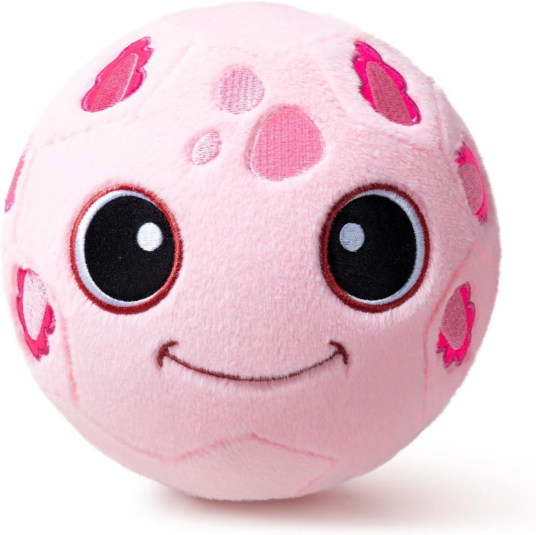 VangeBow Silent Indoor Soccer Balls for Toddlers 1-3, Inflatable Soft Plush Baby Toddler Soccer Ball Toys Gifts for 1 2 3 4 5 Year Old Boy Girl First Birthday Gift (Axolotl, Pump Include)