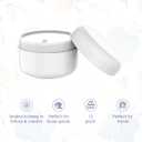 Houseables Lotion Jars, Lotion Container, Cosmetic Jars with Lids, Body Butter Containers, Travel Pots for Creams, Makeup, Moisturizer, Storage, Refillable, Empty, Small, Plastic, White, 4 OZ, 12 PK