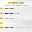20FT Telescoping Pole, 26FT Reach Aluminum Extension Pole with 3/4" Universal Tip, Lightweigt Telescope Poles with Flip Lock, Sturdy Multi-Purpose Extension Poles for Cleaning, Fruit Picking, Painting
