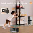 addlon 5-Tier Floor Lamp with Shelves, Standing Bookshelf Lamp with 3 Color Temperature, Corner Display Floor Lamps for Living Room, Bedroom and Office (70'' H, Black)