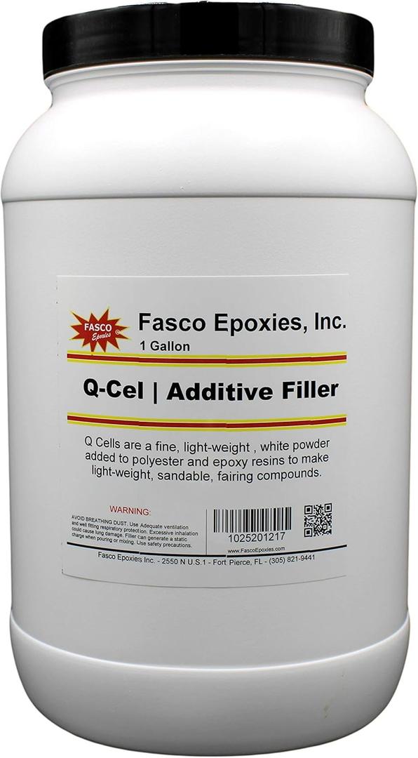 Fasco Epoxies Q-Cel Filler for Boat, Fiberglass, and Surfboard Repairs - Gallon