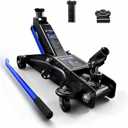 ANTPOWER 3 Ton Floor Jack, Car Jack Hydraulic Lifting Range 9.45" to 17.52" Low Profile Steel Floor Jack with Wheels, Quick Lift Pump for for Car, Truck, SUV, Vehicle (3.0T)