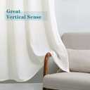 BGment Cream Natural Linen Look Semi Sheer Curtains 84 Inch Length 2 Panels Set for Bedroom, Grommet Light Filtering Casual Textured Privacy Sheer Curtains for Living Room (38 x 84 Inch, Ivory Cream)