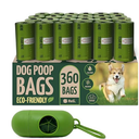 Doggy Poop Bags Biodegradable with Dispenser (360 Bags) Eco-friendly Dog Waste Pickup Bags Landfill-friendly Refill Rolls Cat Waste Bags (Green