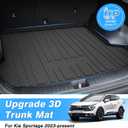 Powerty Cargo Mat Custom Fit for Kia Sportage 2023 2024 2025 Accessories Cargo Liner All Weather Rear Trunk Mat (Not for PHEV and NOT Fit Subwoofer in Cargo Area)