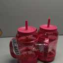 Reduce WaterDay, Spill-Proof Silicone Straws, 80oz Capacity, 2-pack (Pink)